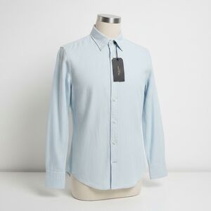 NWT Rag & Bone Light Blue Linen Casual Button Down Shirt